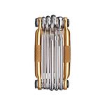 Crankbrothers Multi Tool M 10 Bike Tool - MTB Multi-Tool Gold - 10 Bicycle Tools (10 in 1 Tool), Ergonomic and Lightweight