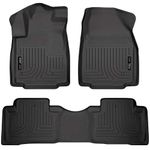 Husky Liners Weatherbeater Car Floor Mats | Fits 2009-2015 Honda Pilot, Front 2nd Row Liners - Black, 3 pc. | 98421