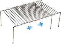 Tomorotec Space-Saving Stainless Steel Storage Rack, 12.8-22.8 in, Silver, Easy to Install, Versatile Design