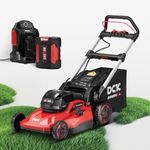 DCK 58V 21" Cordless Electric Lawn Mower - Self-Propelled, Brushless Motor, 3-in-1 (Mowing/Collecting/Mulching), 7 Cutting Heights, Foldable Handle, LED Light, 7.5Ah Battery + 8A Fast Charger Included