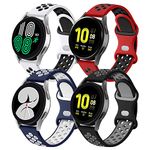 Lerobo 4 Pack Bands Compatible with Galaxy Watch 7 6 5 4 Band 40mm 44mm/Galaxy Watch 6 4 Classic 43mm 47mm 46mm 42mm/Watch 5 pro 45mm,Active 2 Band, 20mm Watch Band Soft Silicone Sport Band Women Men