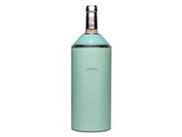 Vinglacé Wine Bottle Insulator | Stainless Steel | Double Walled | Vacuum Insulated | Tritan Plastic Adjustable Top | Keeps Wine & Champagne Cold for Hours | 10" x 11" x 12" | Sea Glass Green