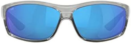 Costa Del Mar Men's Saltbreak Sunglasses, Silver/Grey Blue Mirrored Polarized-580g, 65 mm