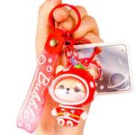 YOU WIZV Cute Keychain Kawaii Anime Keychains for Kids Backpack Charms Key Chain Accessory Friend Gift for Women Girl, F-red, 9*2.7*2