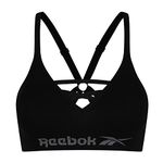 Reebok Women's Seamless Crop Bra in Black, Opaque, S