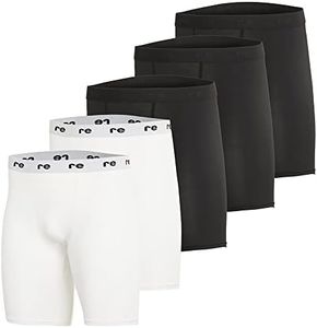 5 Pack: Big and Tall King Size Mens Compression Short Biker Shorts Men Spandex Sports Workout Gym Yoga Base Layer Tight Skins Active Athletic Running Underwear Briefs Quick Dry Fit- Set 11, 3X