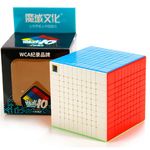 Hawkister MoYu MFJS Meilong 10X10 Cube Stickerless High Speed Cube (10X10X10 MoFang JiaoShi Cubing), 84mm Size