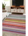 Modern Style Rugs Chateau Stripes Multicoloured Area Rug. X-Large Colourful Rug Suitable for Living Room, Bedroom, Conservatory, Hallway, Childrens Room, Lounge Rug - 160x230cm