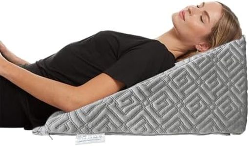 Sleepsia Wedge Cushion | 1 Year Warranty | Orthopedic Wedge Pillows for Bed - Acid Reflux, Pregnancy, Adjustable Bed & Ergonomic Elevation for Sleeping, Reading & Posture Correction Pillow (Grey)
