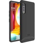 TUDIA DualShield Designed for LG Velvet 5G Case (2020), [Merge] Shockproof Military Grade Heavy Duty Dual Layer Tough Hard Protection for LG Velvet Phone Case (Matte Black)