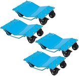 Car Dolly Set of 4 with 8000 lbs Capacity, Manganese Steel Heavy Duty Car Mover Wheel Dollies with Antiskid Plate & 360 Degree Rotatable Wheel, 16"*13", Blue