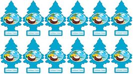 LITTLE TREES Car Air Freshener | Hanging Paper Tree for Home or Car | Caribbean Colada | 12 Pack