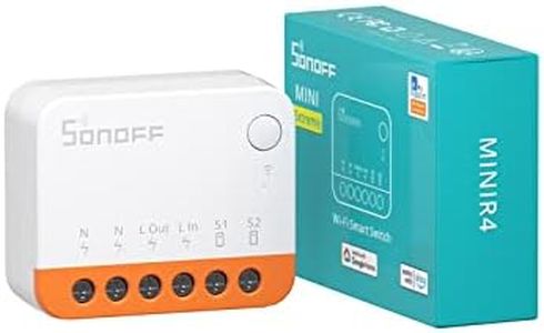 SONOFF MINIR4 Interrupteur Connecté WiFi, 2 Voies Interrupteur Intelligent Micromodule, Mode Détacher le Relais, WiFi 2.4G, Contrôle APP, Mini Smart Switch Compatible avec Alexa, Google Home,10A/2200W