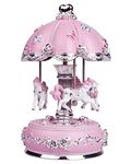 SDGINA Carousel Music Box for Kids, Horse Music Boxes for Girls, Musical Box Play Castle in The Sky