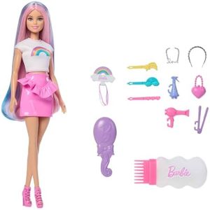 Barbie Rainbow Sparkle Hair Doll and Accessories
