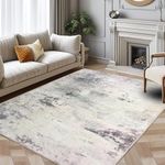 ASIinnsy Area Rugs Abstract Rug Modern Rugs Living Room Soft Short Pile Large Rug for Living Room Bedroom Dining Room Home Decor Non-Slip Floor Carpet Mat Cream (Grey/Multi, 200 x 300 cm)