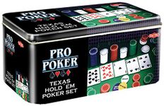 Tactic Games UK Pro Poker Texas Hold'em Set - Tin