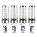 Vicloon E14 LED Corn Bulbs, 4 Pcs E14 LED Light Bulbs 12W Equivalent to 100W Halogen Bulbs, 3000K Warm White, 1400lm No Flicker No Dimmable, AC 175-265V