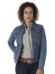 Wrangler Women's Retro Western Jacket, Dark Denim, Medium