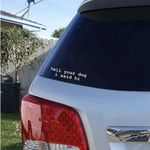 Tell Your Dog I Said Hi Sticker for Cars Funny Car Vinyl Bumper Sticker Window Decal (18cm, White)