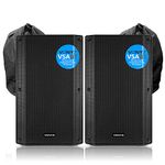 VONYX Pair of Active PA Speakers Bi-Amplified 15 Inch 2000w Two-Way VSA15BT DJ Sound System with Bags