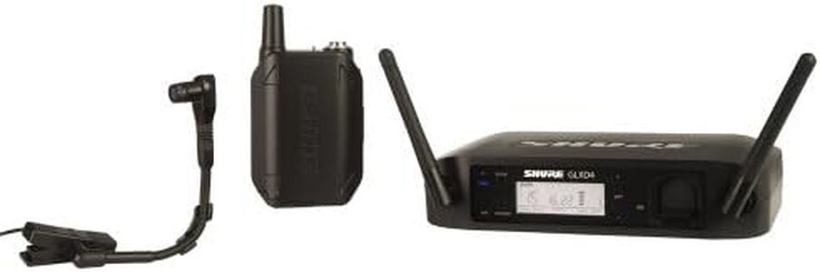 Shure GLXD14/B98 Rechargeable Digital Wireless Microphone System with GLXD4 Receiver, GLXD1 Bodypack and BETA98H/C Clip-On Gooseneck Instrument Mic