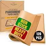 Parchment Paper Baking Sheets by Baker's Signature | Precut Non-Stick & Unbleached - Will Not Curl or Burn - Non-Toxic & Comes in Convenient Packaging - 12x16 Inch Pack of 120