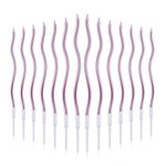 LUTER 24pcs Metallic Birthday Candles in Holders Spiral Birthday Cake Candles Long Thin Cupcake Candles for Birthday Wedding Party Decoration(Rose Gold)