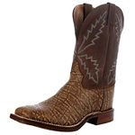 Tony Lama Men's Bowie Western Boot Broad Square Toe, Brown, 9 UK