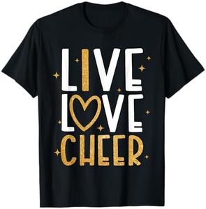 Live Love Cheer Girl Cheerleading Cheerleader Women Girls T-Shirt