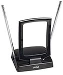 RCA ANT310Z Amplified Indoor FM and TV Antenna in Black