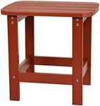 Flash Furniture Charlestown Tiered Commercial Poly Resin Adirondack Side Table - Red - All-Weather - Indoor/Outdoor