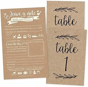 25 Kraft Advice & Wishes for the Mr and Mrs, 25 Number Double Sided Signs for Wedding Reception, Wedding Shower Games, Marriage Advice for Newlyweds, Wedding Table Decoration & Guest Book Alternatives