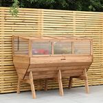 Woodside Raised Wooden Garden Bed Planter, Plants & Vegetable/Herb Box with Cold Frame/Growhouse Attachment