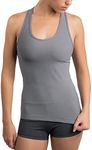 Compression Tank Top Women's Racerback Sleeveless Sports Tee (Carbon Gray, 2XL)