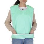 NUOLUX Bib for Elderly Waterproof Mealtime Bib Protector Aid Apron (Light Green)