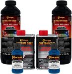 Custom Coat Blue Metallic 2 Quart (1/2 Gallon) Urethane Spray-On Truck Bed Liner Kit - Easy Mixing, Just Shake, Shoot - Durable Textured Protective Coating, Prevent Stop Rust - Car, Auto Equipment