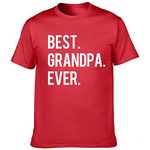 iberry's Printed T-Shirt for Men |Best Grandpa Ever Tshirt | Half Sleeve T-Shirt | Round Neck T Shirt |Tshirt for Grandfather- Best Grandfather Red