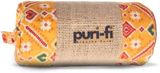 puri-fi Breathe Pure! Activated Charcoal Air Purifier, Non-Electric, Coconut Shell Charcoal, Odor & Moisture Absorber, Air Freshener for Home, Car, Reusable & Long-Lasting, 400 Gm (Yellow Maze)