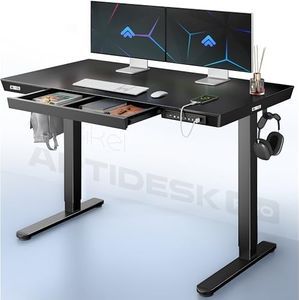 ARTIKEL Artidesk Pro Electric Height Adjustable Office Table DIY|100 Kg Wt.| Smart Panel USB & Type C & Anti-Collision Sensor| Sit Stand Computer Desk|120 X 60 Cm| Black, Engineered Wood