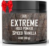 Viking Revolution Spiced Vanilla Hair Pomade for Men - Extreme Hold Hair Gel for Men Water Based - Mens Pomade Extra Firm Mens Hair Pomade Strong Hold - High Shine Mens Hair Cream (4oz)