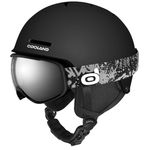 Odoland Ski Helmet for Kids, Snow Helmet with Ski Goggles, Shockproof, Windproof, Safety Snow Sports Helmet and Protective Goggles for Kids and Youth,Black,XS