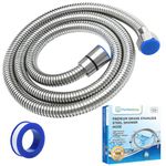 Purrfectzone 47" Stainless Steel Bidet Hose Replacement Kit with Brushed Nickel Finish