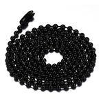 SINLEO Titanium Stainless Steel 2.4MM Small Beads Ball Chain Necklace for Men Women Black 3MM 30 Inches