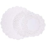 Tupalizy 45PCS Disposable Lace Paper Doilies for Cakes Desserts Plates Tables Paper Placemats for Crafts Serving Trays Holiday Wedding Christmas Tea Party Decors Gifts Wrapping (7.5, 8.5, 10.5inch)