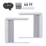 Dechoga Window Air Conditioner Side Panels with Frame, Accordion AC Filler Insulated Foam Kit, Room Curtain Unit Replacement, Full Surround Season Protection Side Panel Indoor Window Seal Cover