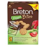 Breton Veggie Bites Snack Pack Crackers - Light, Crispy and Bite-sized Snack Crackers made with 9g of Whole Grains and Real Vegetables, 132g (6 Packs)