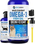 Omega 3 Fish Oil for Cats - Better Than Salmon Oil for Cats - Kitten + Cat Vitamins and Supplements - Cat Health Supplies - Cat Dandruff Treatment - Liquid Fish Oil for Pets - Cat Shedding Products