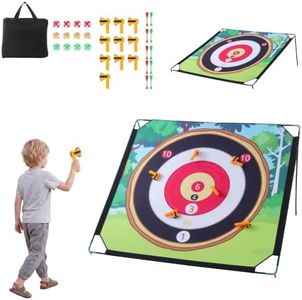 MABOZOO Large Axe Throwing Game for Kids, 3-in-1 Axe Throwing Set, 6 * 6 Ft
