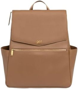 Freshly Picked Classic II Diaper Bag Backpack, Wipeable Vegan Leather Diaper Bag With Changing Pad, Convertible (Toffee V2)